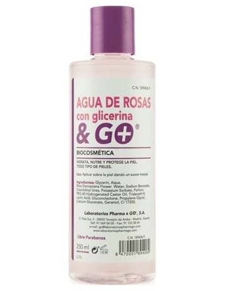 Agua De Rosas + Glicerina 250Ml. de Pharma & Go