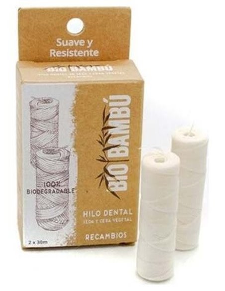 Recambio Hilo Dental Seda Natural 2Udsx30M. de Biobambu