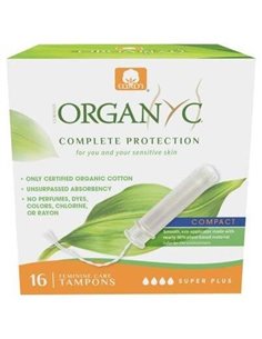Tampones Super Plus Con Aplicador Compact 16Ud. de Organyc
