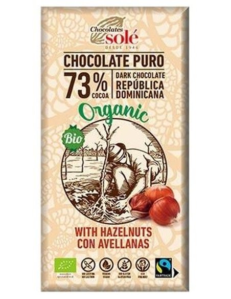 Delissies Chocolate Con Almendra Tostada 80Gr. Bio de Chocolates Sole