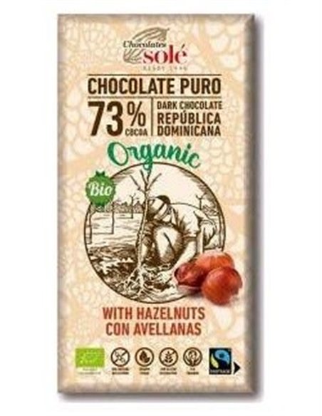 Chocolate Negro 73% Con Avellanas 150G Eco Sg Vega de Chocolates Sole