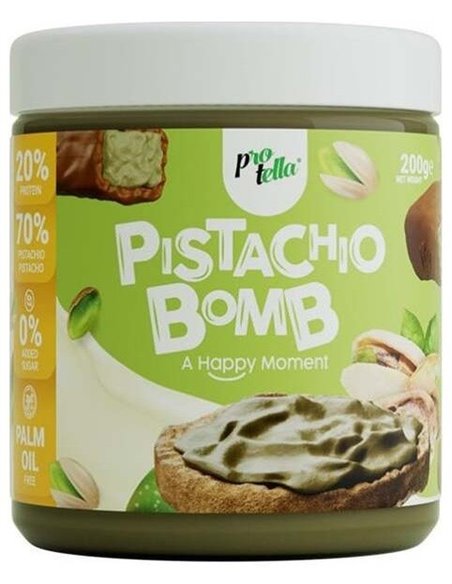 Crema Proteica Pistacho Bomb Sin Azucar Añadido 250Gr.. de Protella