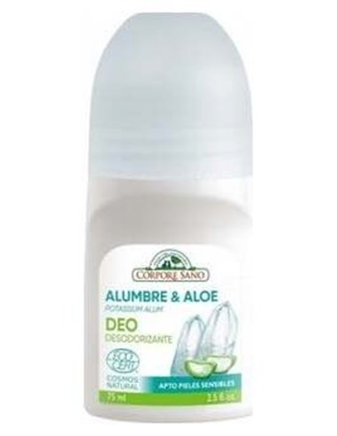 Desodorante Mineral Aloe Roll-On 75Ml. Ecocert de Corpore Sano
