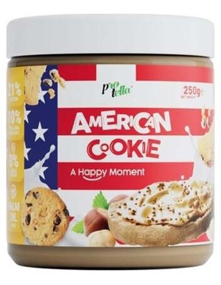 Crema Proteica American Cookie Sin Azucar Añadido 250Gr. de Protella