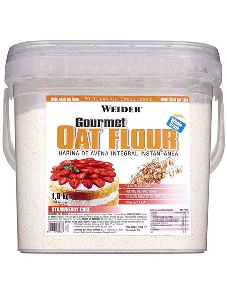 Weider Harina De Avena Tarta De Fresa 1,9Kg. de Weider