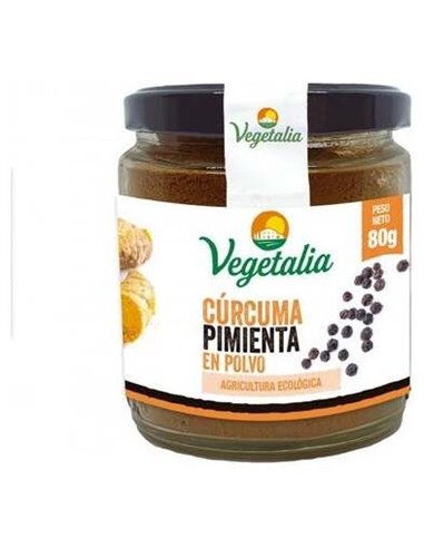 Curcuma+Pimienta Negra Polvo 80Gr. Bio de Vegetalia