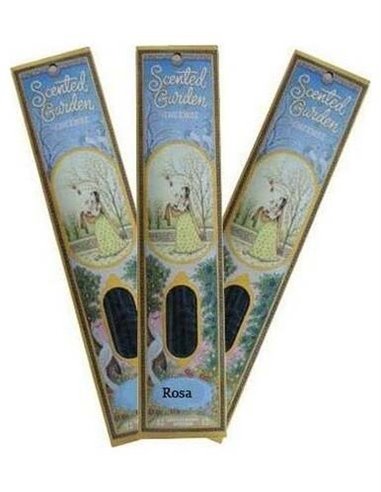 Incienso Stick Rosa 12Uds. Scented Garden de Radhe Shyam