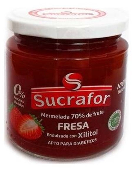 Mermelada De Fresa 70% Fruta 0% Azucar 260 Gramos Sucrafor