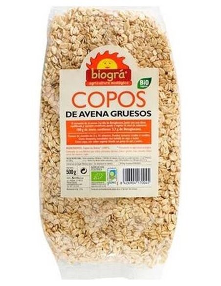 Copos De Avena Gruesos Integrales 500Gr. Bio de Biogra