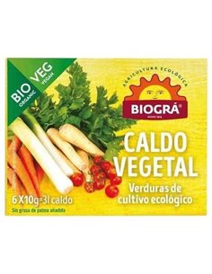 Caldo Vegetal Cubitos 6X10Gr. Bio Vegan de Biogra
