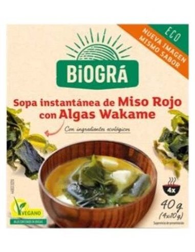 Sopa Miso Con Alga Wakame 4Sbrs. Bio de Biogra