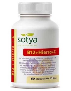 Vitamina B12+Hierro+C 510Mg 60 Caps. 60U de Sotya
