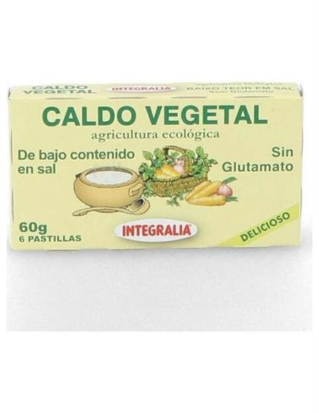 Caldo Vegetal Eco Bajo En Sal 6Pastillas de Integralia