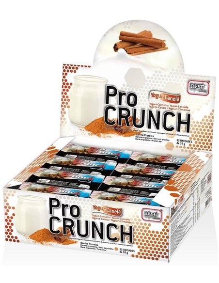 Pro Crunch Barrita Proteina 36% Yogur-Canela 32Udsx35 Gr de Best Protein