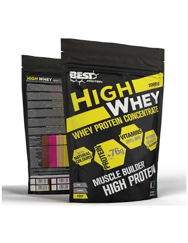 Proteína De Suero High Whey Fresa 2000Gr. de Best Protein