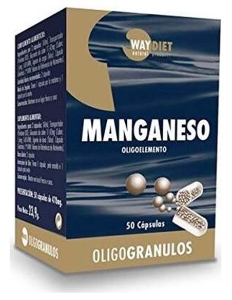 Manganeso Oligogranulos 50Caps. de Waydiet Natural Products