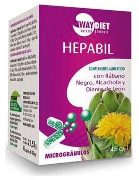 Phytocomplex Hepabil 45Caps. de Waydiet Natural Products