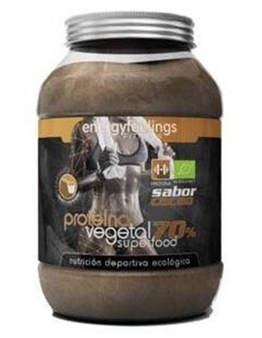 Proteina Vegana 73% Cacao 1,5 Kg Eco  Vegan de Energy Feelings
