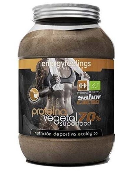 Proteina Vegana 73% Cacao 1Kg. Eco Vegan de Energy Feelings