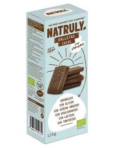 Galletas Cookies Cacao Bio, 125 G de Natruly