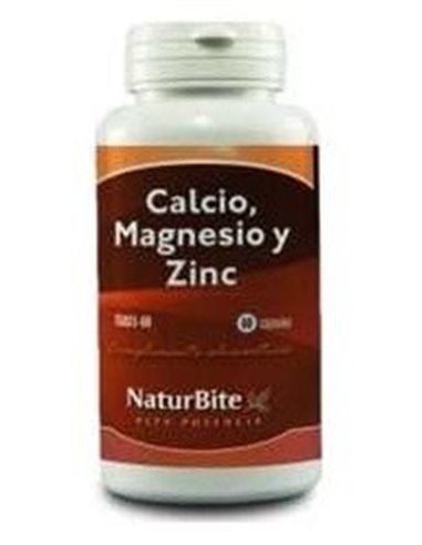 Calcio Magnesio y Zinc 1450mg, 60 Tabl. de NaturBite
