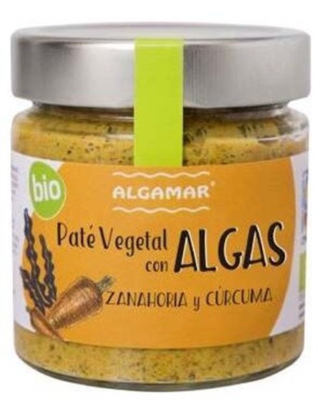 Paté De Algas Zanahoria Y Cúrcuma Bio 180 g  de Algamar