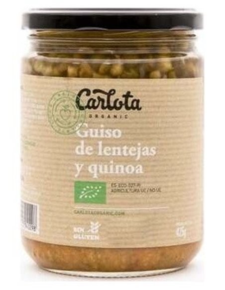 Guiso De Lentejas Y Quinoa 425Gr. Eco Sg Vegan de Carlota Organic