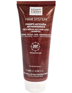 Hair System 3Gf Champu Anticaida/Seborreico 200Ml de Martiderm
