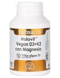 Holovit Vegan D3+K2 Con Magnesio 180Cap. de Equisalud