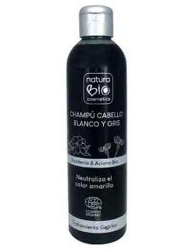 Champu Cabello Blanco Y Gris Gardenia-Aciano 250Ml de Naturabio Cosmetics