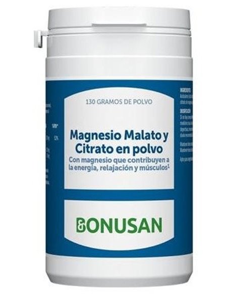 Magnesio Malato Y Citrato Polvo 130Gr. de Bonusan