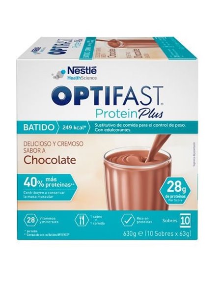 Optifast Protein Plus Chocolate 10x63g. de Meritene
