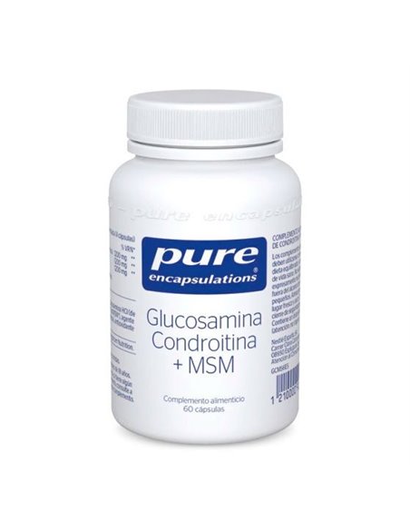 Glucosamin Condroitina +MSM 60cap(24x59) de Pure Encapsulations