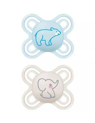 Chupete Perfect Start Sili Fisio 0-2M 2Un Azul de Mam