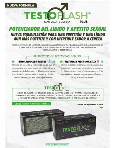Testoflash vigor complex 8 geles MSR Lab