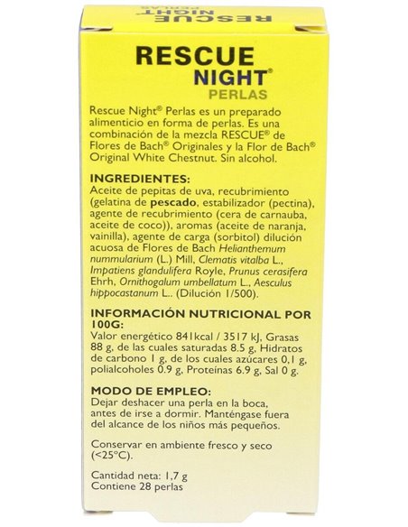 Rescue Night 28Perlas Flores Bach de Flores Bach Original