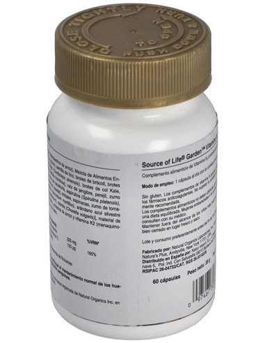 Garden Source Of Life Vitamina K2 60Cap. de Natures Plus