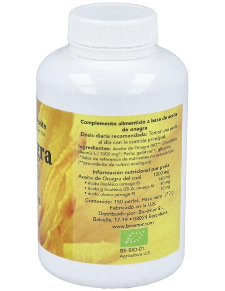 Aceite De Onagra 1000Mg 150Perlas de Bioener