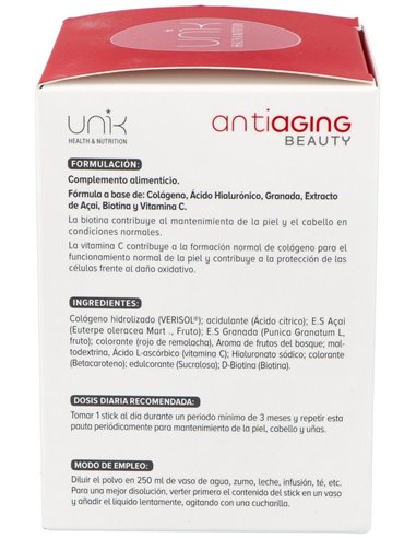 Unik Antiaging Beauty 30Sticks de Unik