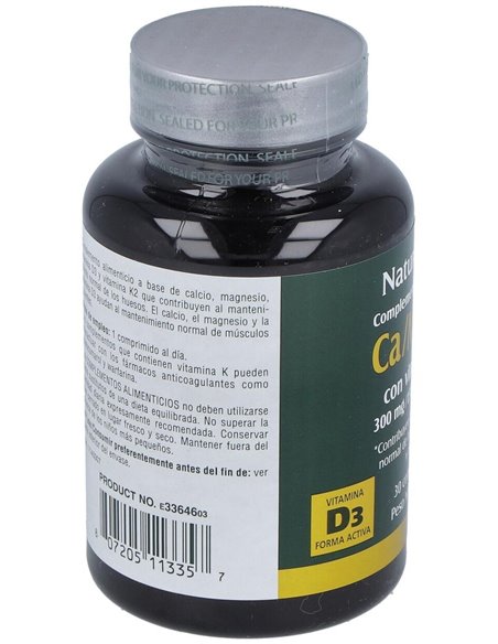 Calcio Magnesio D3 Con Vitamina K2 30 Comp de Natures Plus