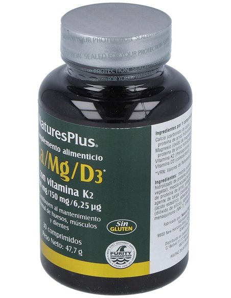 Ca/Mg/D3+K2 30Comp. de Natures Plus