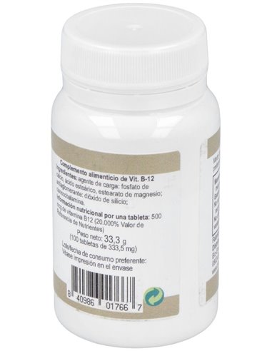 Vitamina B-12 500Mcg. 100Comp. de Ortocel Nutri-Therapy