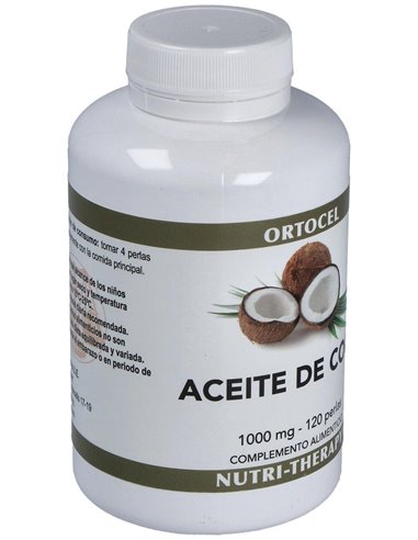 Aceite De Coco 1000Mg. 120Perlas de Ortocel Nutri-Therapy