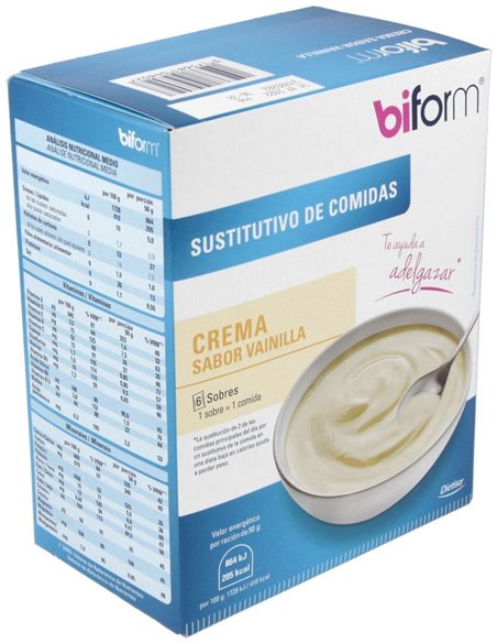 Crema Vainilla  Envase 6 Sobres(6 Comidas) de Biform®