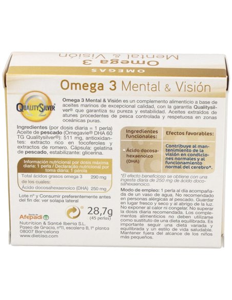 Omega 3 Mental Y Vision 45Perlas de Dietisa (Dielisa)