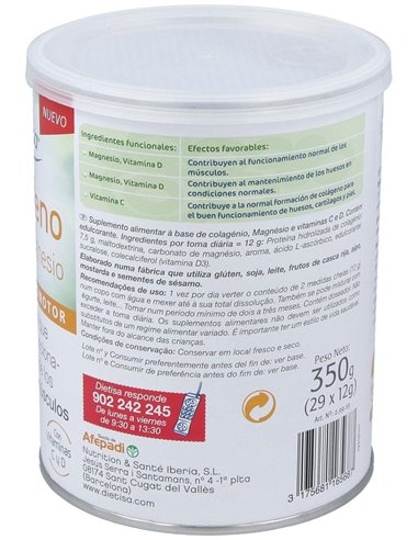 Colageno Con Magnesio 350Gr. de Dietisa (Dielisa)