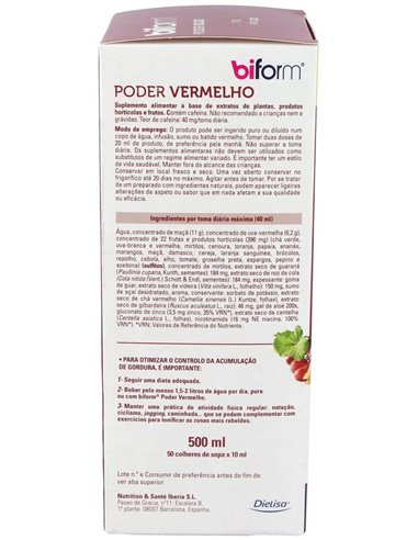 Biform Poder Rojo 500Ml. de Dietisa (Dielisa)