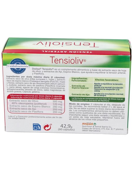 Tensioliv  Envase 60 Cápsulas(30 Dias) de Dielisa®
