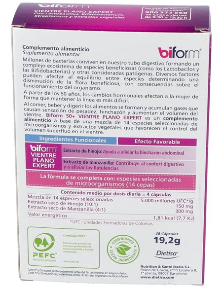Biform 50  Vientre Plano Expert 48Cap. de Dietisa (Dielisa)