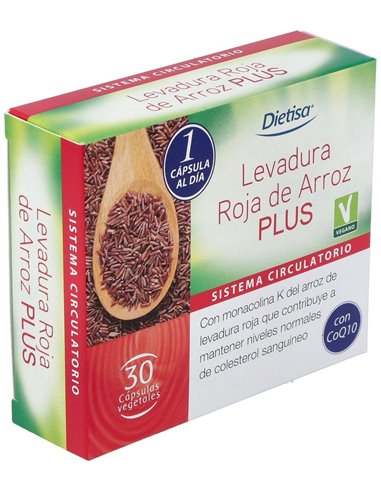 Levadura Roja De Arroz Plus  30 Cápsulas  Envase 30 Cápsulas(30 Días) de Dielisa®